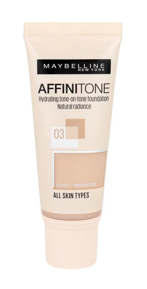 Maybelline Affinitone Foundation No. 03 Light Sand Beige - tūbelė 30ml - Kosmetika