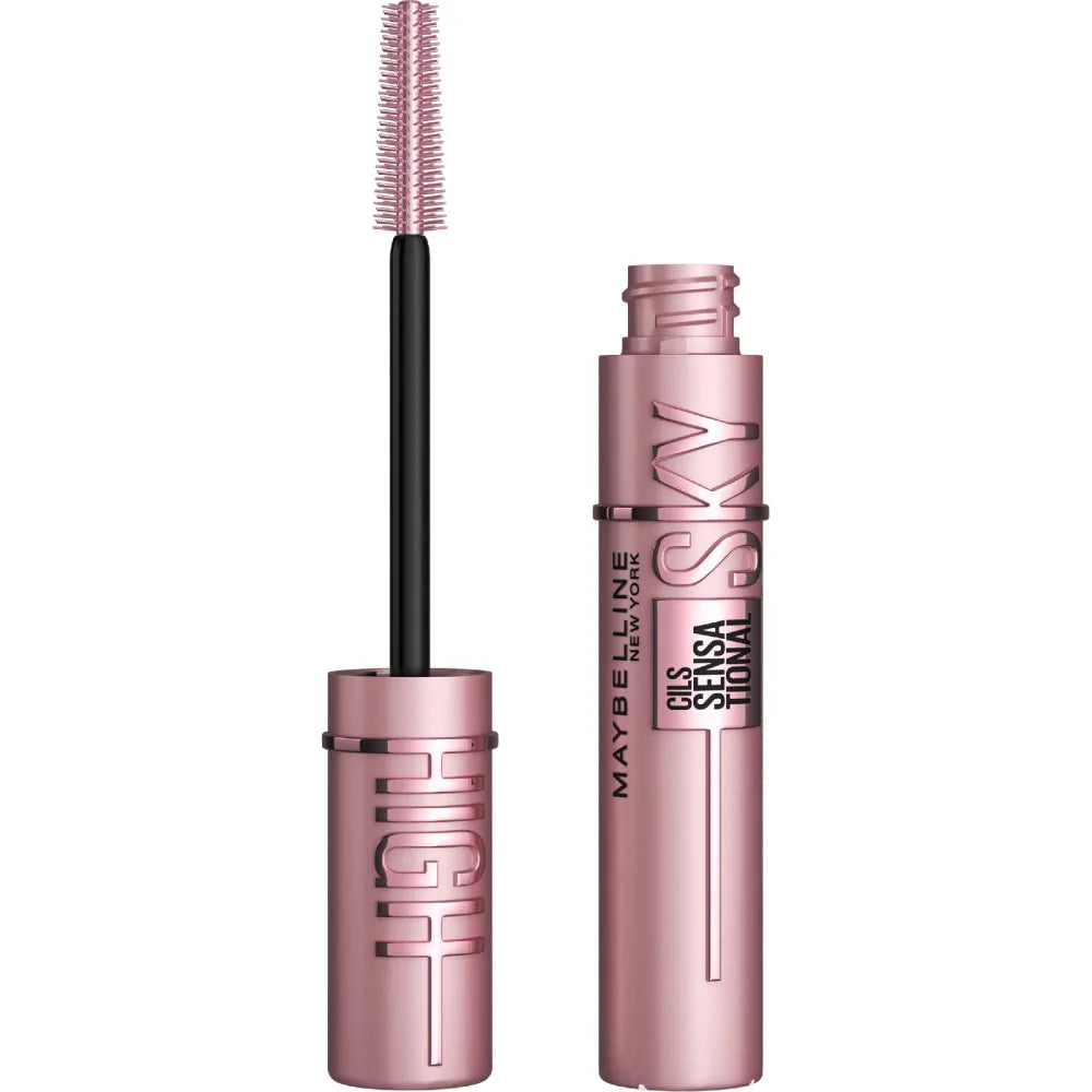 MAYBELLINE Blakstienų tušas LASH SENSATIONAL SKY HIGH BLACK - Kosmetika