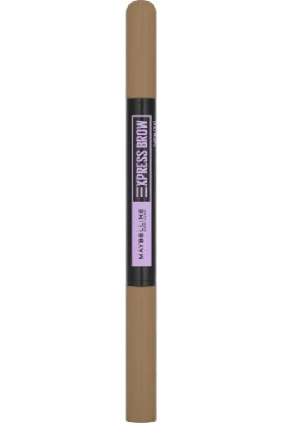 MAYBELLINE Express Brow Satin Duo Double-Sided Antakių pieštukas Nr. 01 Tamsiai Šviesus 1vnt - Kosmetika