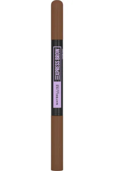 MAYBELLINE Express Brow Satin Duo Dvigubas antgalis antakių pieštukas Nr. 02 Vidutinė ruda 1 vnt - Kosmetika
