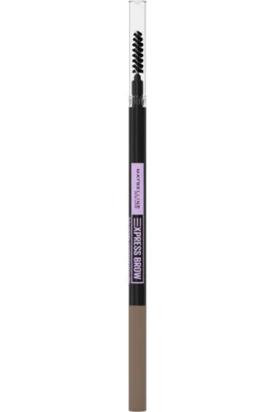 MAYBELLINE Express Brow Ultra Slim Antakių pieštukas - 03 Warm Brown 1 vnt - Kosmetika