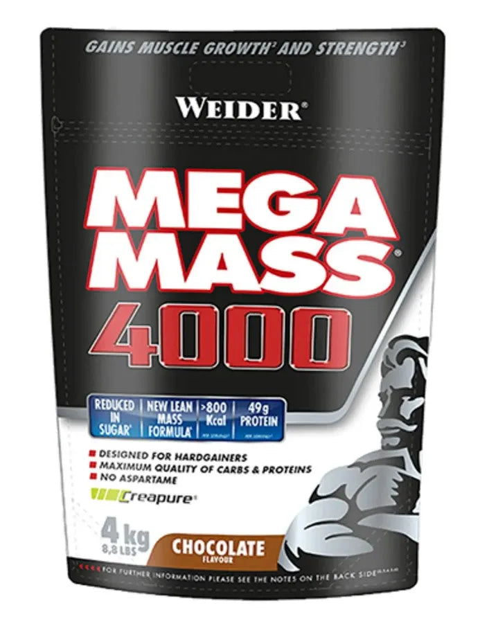 Mega Mass 4000 Chocolate - 4000g - Weider - Sporto papildai