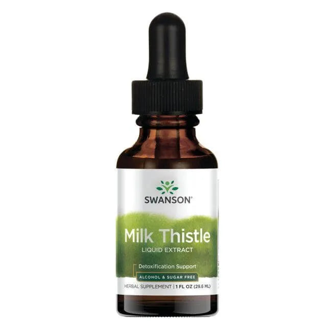 Milk Thistle Liquid Extract - 29.6 ml - Swanson - Papildai