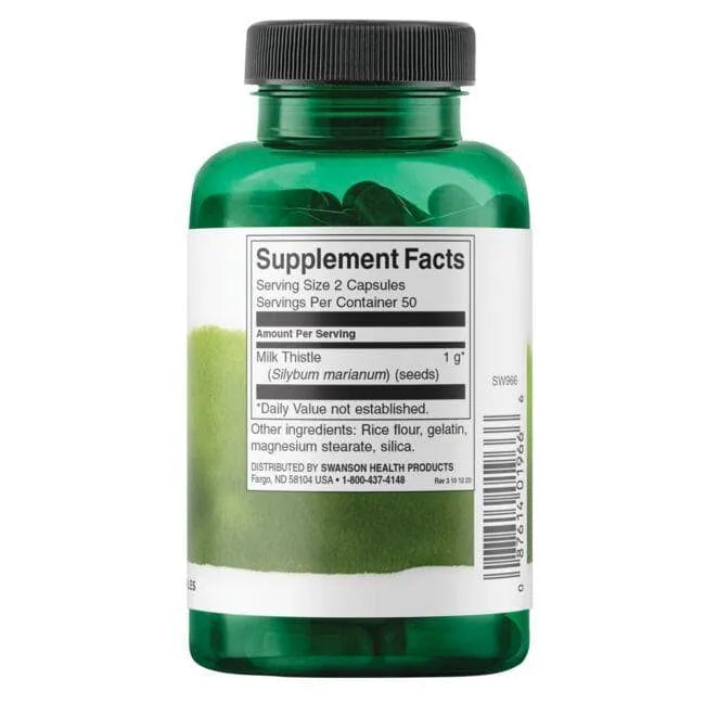 Milk Thistle - Tikrasis margainis - 500 mg - N100 - Swanson - Papildai