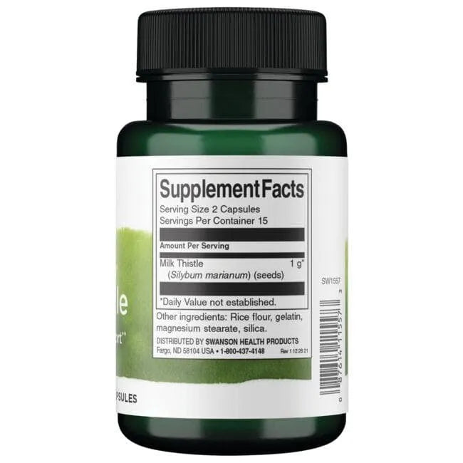 Milk Thistle - Tikrasis margainis - 500 mg - N30 - Swanson - Papildai