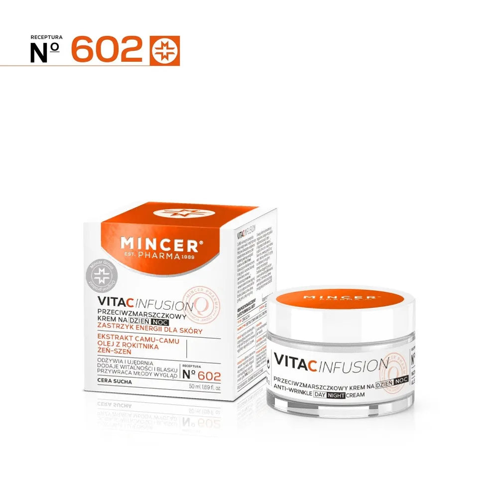 Mincer Pharma Vita C Infuzija Kremas nuo raukšlių dienai ir nakčiai nr. 602 50ml - Kosmetika