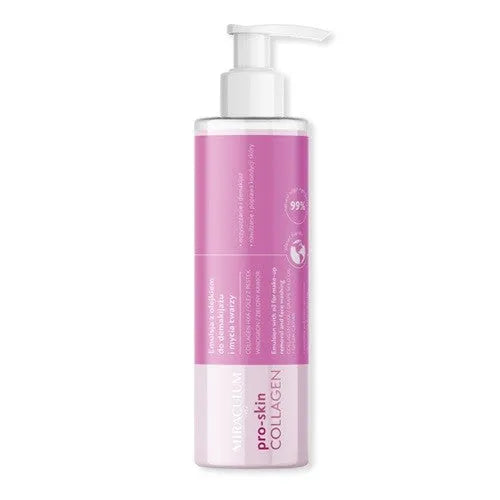 Miraculum Collagen Pro-Skin Emulsija su aliejumi makiažo valymui ir veido plovimui 200ml - Kosmetika
