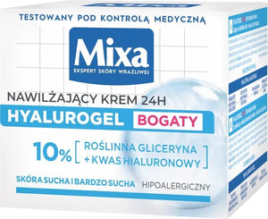 MIXA Hyalurogel Rich Cream intensyviai drėkinantis 50 ml - Kosmetika