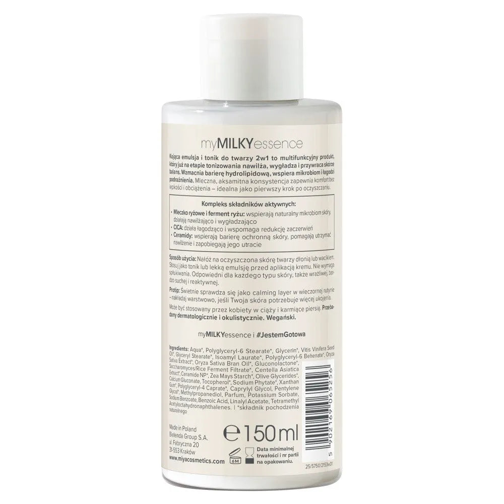 MIYA myMILKYessence Soothing 2-in-1 Face Emulsion and Toner 150 ml - Kosmetika