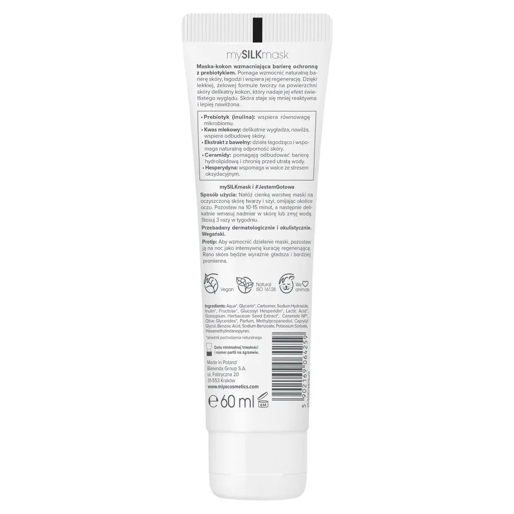 MIYA mySILKmask Cocoon mask with prebiotics strengthening the protective barrier 60 ml - Kosmetika