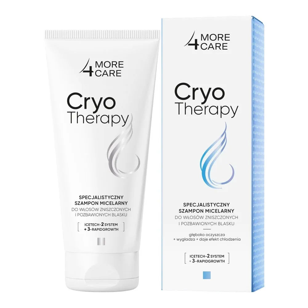 More4Care CryoTherapy micelinis šampūnas pažeistiems ir nuobodžiams plaukams 200 ml - Kosmetika