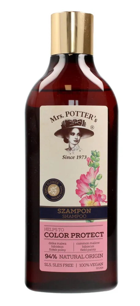 Mrs Potters Triple Flower šampūnas dažytiems plaukams spalvos apsaugai 390ml - Kosmetika