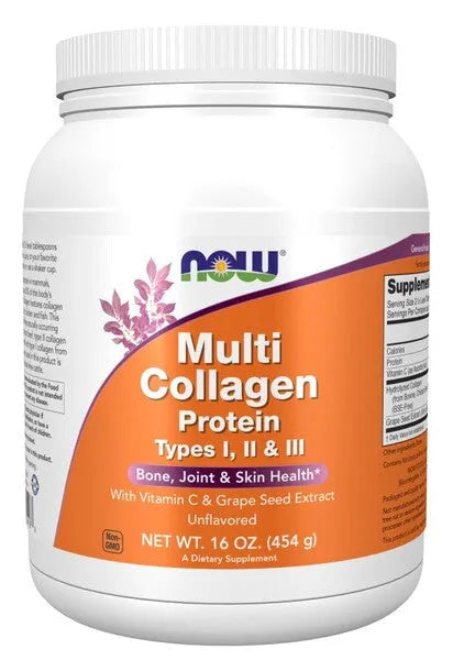 Multi Collagen Protein - 454g - NOW Foods - Papildai