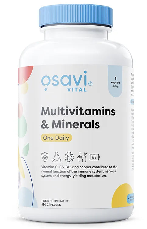 Multivitamins & Minerals One Daily - 180 caps - Osavi - Papildai