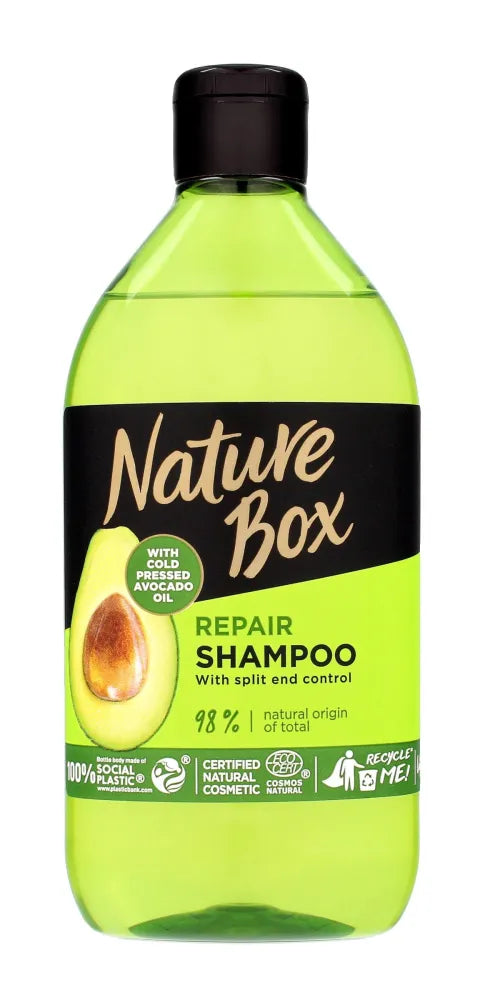 Nature Box Avokadų aliejaus regeneruojantis plaukų šampūnas 385ml - Kosmetika