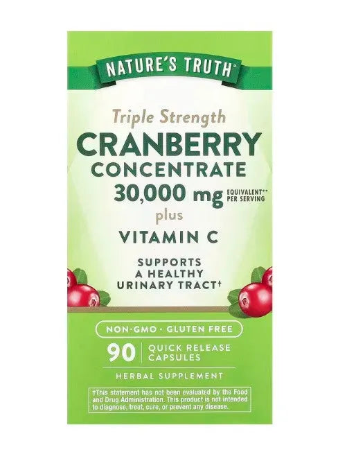 Nature’s Truth Tripple Strength Cranberry Concentrate plus Vitamin C - 90 caps - NeoCell - Papildai