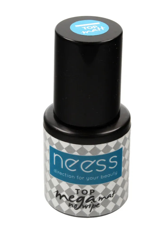 NEESS Top Mega Mat No Wipe hibridiniam nagų lakui 8ml - Kosmetika