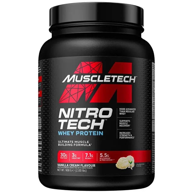 Nitro-Tech Vanilla Cream - 908g - MuscleTech - Sporto papildai