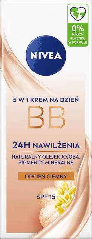 NIVEA 24H Hydration BB Cream 5in1 Day - dark shade 50 ml - Kosmetika