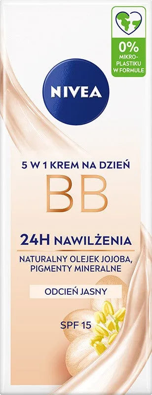 NIVEA 24H Hydration BB Cream 5in1 Day - light shade 50 ml - Kosmetika