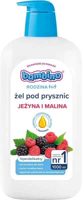NIVEA BAMBINO FAMILY Gel 1000ml p/shower raspberry& - Kosmetika