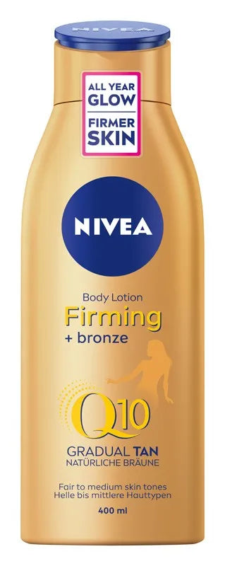 Nivea Body Firming + Bronze Q10 įdegio kūno losjonas 400ml - Kosmetika