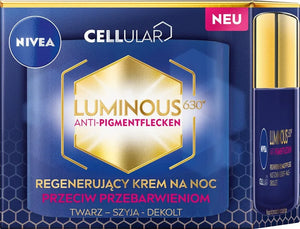 Nivea Cellular Luminous 630 Regeneruojantis anti-pigmentacijos naktinis kremas 50ml - Kosmetika