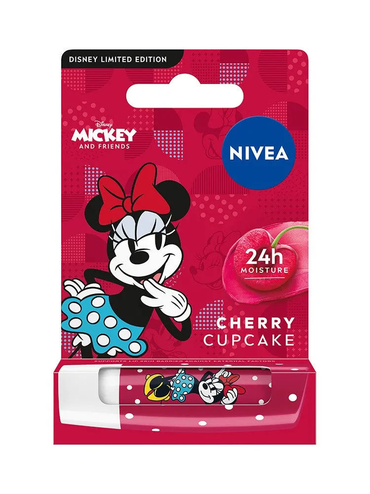 NIVEA Disney Nurturing Lipstick - Cherry Cupcake Minnie Mouse - Limited Edition 4.8 g - Vaikui ir mamai