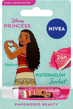 NIVEA Disney Princess Nurturing Lipstick Watermelon Sorbet Moana - Limited Edition 4.8 g - Vaikui ir mamai