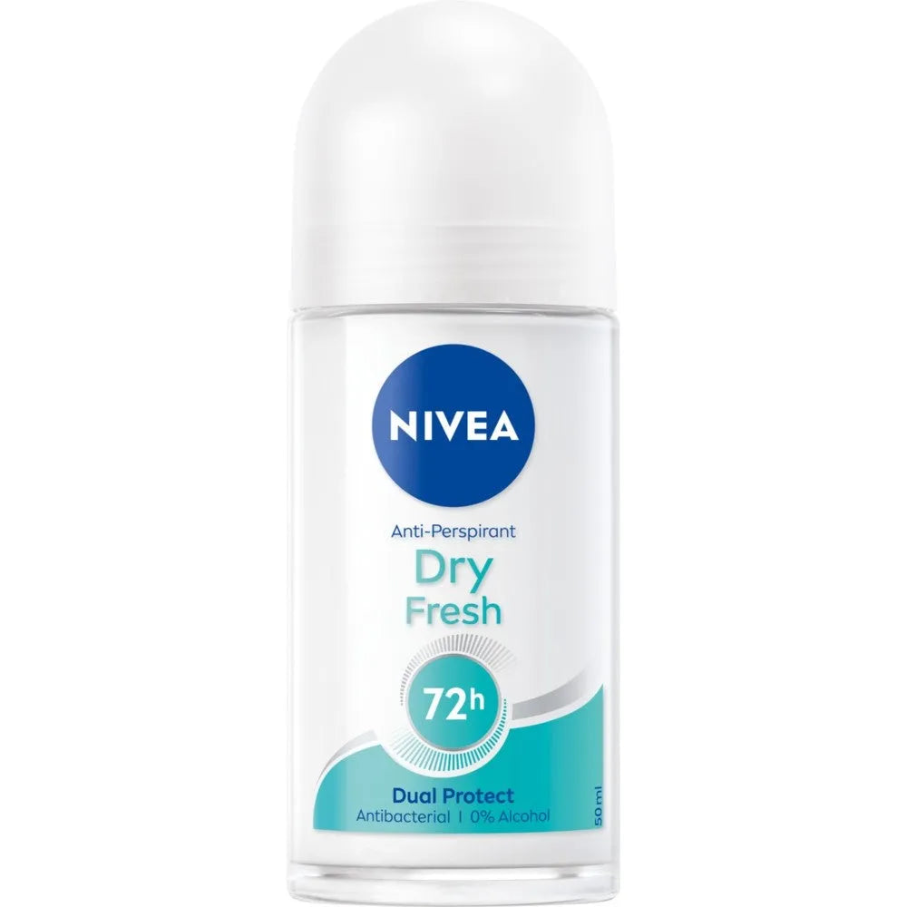 Nivea DRY FRESH Dual Protect 72h roll-on women’s deodorant 50ml - Kosmetika