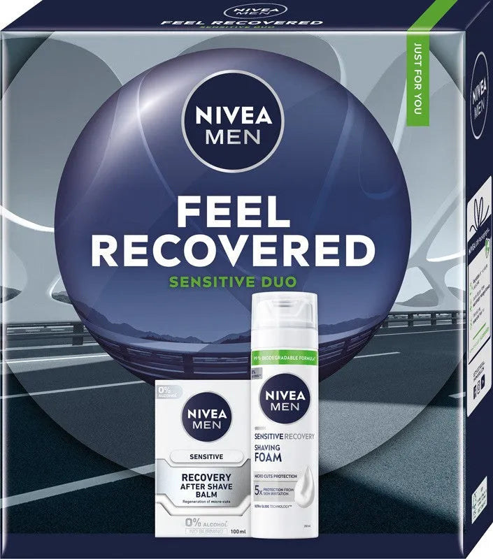NIVEA Feel Recovered Men’s Gift Set (100 ml aftershave balm + 200 shaving foam) - Kosmetika