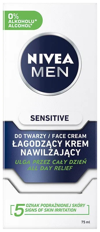 NIVEA FOR MEN Sensitive Gentle Face Cream 75ml - Kosmetika