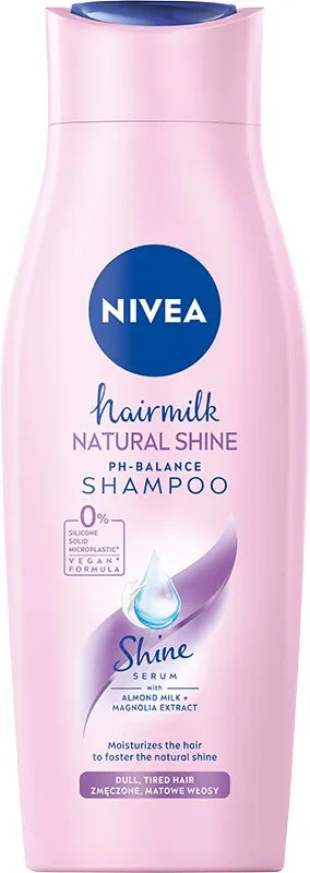 NIVEA Hair Milk Shampoo for dull and tired - Natural Shine 400ml - Kosmetika