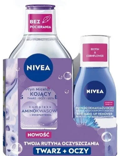 NIVEA Kit Duopack Micellar lotion 400 ml + Eye makeup remover 125 - Kosmetika