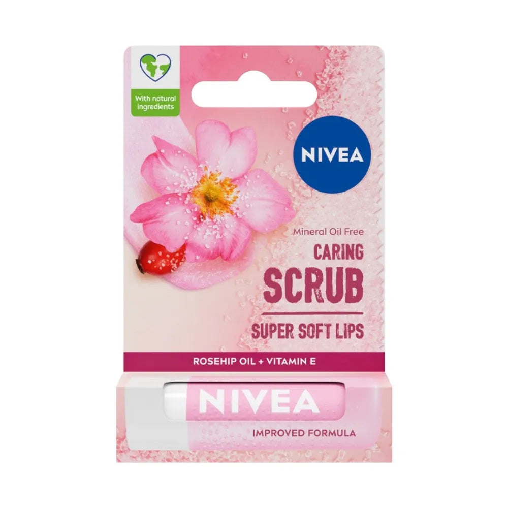 NIVEA Lipstick - Lip Scrub Wild Rose - Kosmetika