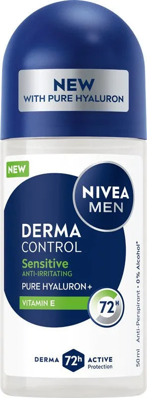 NIVEA Men Derma Control Sensitive Antiperspirant roll-on 50 ml - Higiena