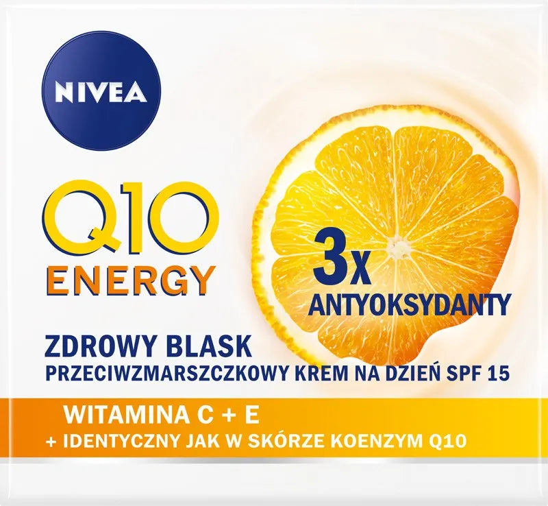 Nivea Q10 Plus C nuo raukšlių energizuojantis dieninis kremas SPF15 50ml - Kosmetika