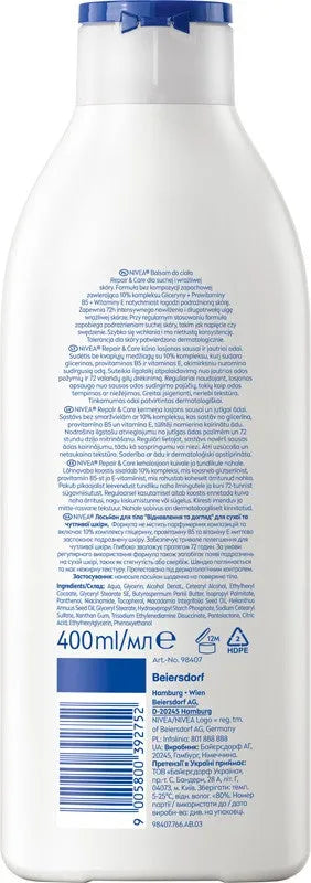 NIVEA Repair Care Regenerating Body Lotion 400 ml - Kosmetika