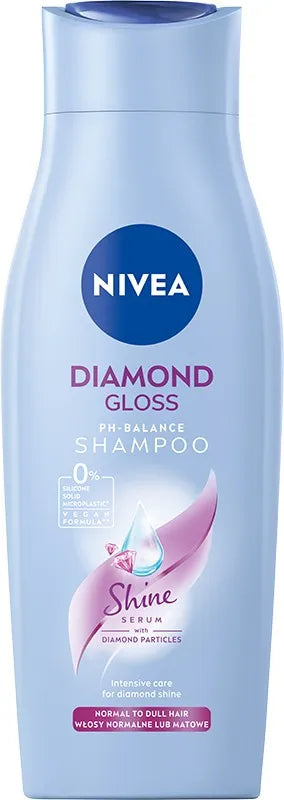 Nivea Shampoo for normal and dull hair Diamond Gloss 400ml - Kosmetika