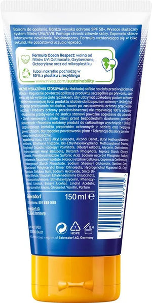 NIVEA SUN Invisible Finish Sunscreen Moisturizing Lotion SPF50+ 150 ml. - Kosmetika