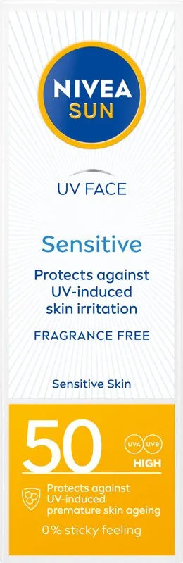 NIVEA SUN Sensitive Face Cream for skin SPF50 50 ml - Kosmetika