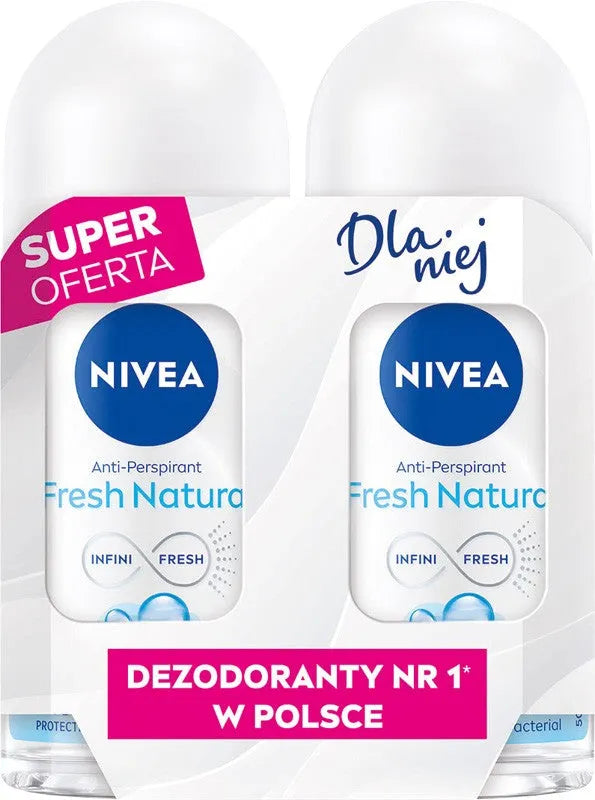 NIVEA Women’s antiperspirant in a ball Fresh Natural DUO 2x50 ml - Higiena