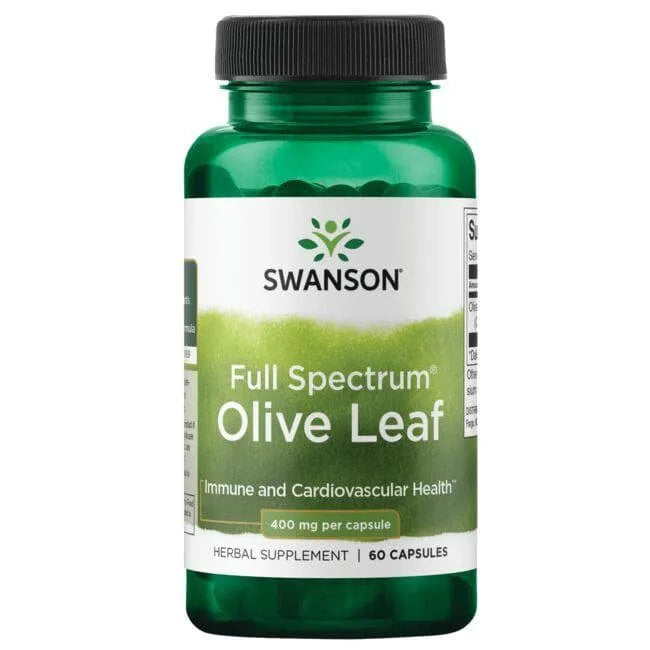 Olive Leaf - Alyvuogių lapai - 400 mg - N60 - Swanson - Papildai