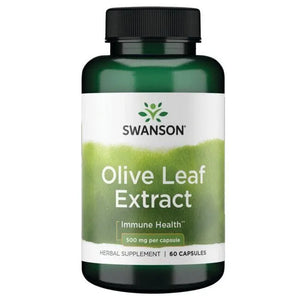 Olive Leaf Extract - Alyvuogių lapų ekstraktas - 500 mg - N60 - Swanson - Papildai