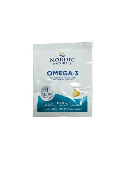 Omega-3 690mg Lemon - 2 softgels (1 serving) - Nordic Naturals - Papildai