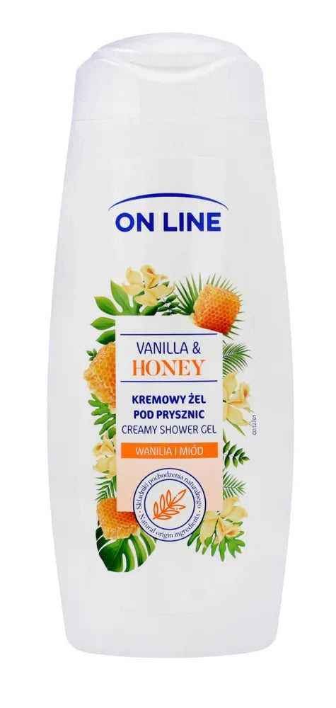 On Line Creamy Shower Gel Vanilla&Honey (Vanilla ir Medus) 400ml - Kosmetika