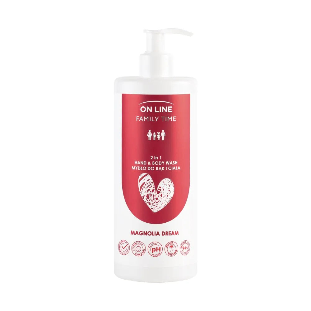 ON LINE Family Time 2-in-1 Hand and Body Soap - Magnolia Dream 500 ml. - Higiena