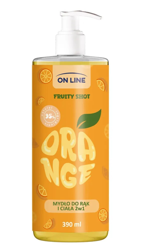 ON LINE Fruity Shot Soap Apelsinas 390 ml - Kosmetika