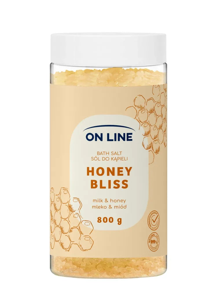 ON LINE Honey Bliss bath salt 800 g - Kosmetika