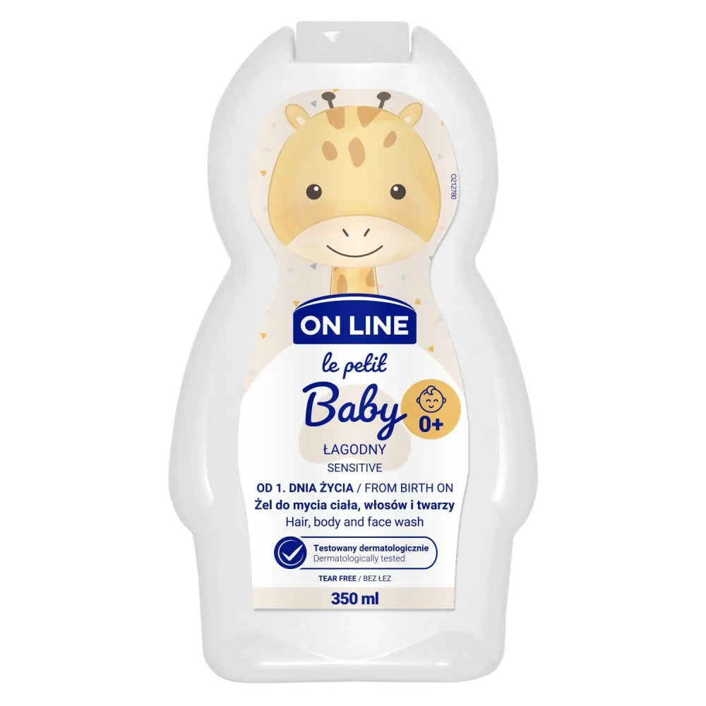 On Line Le Petit Baby Gentle Gel 3in1 veido kūno ir plaukų plovimui - nuo pirmos gyvenimo dienos 350ml - Kosmetika